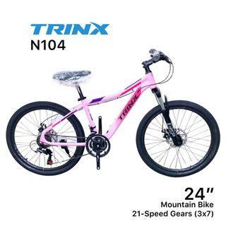 24” TRINX N104 Mountain Bike 21-Speed New Bicycle Aluminium Alloy Frame