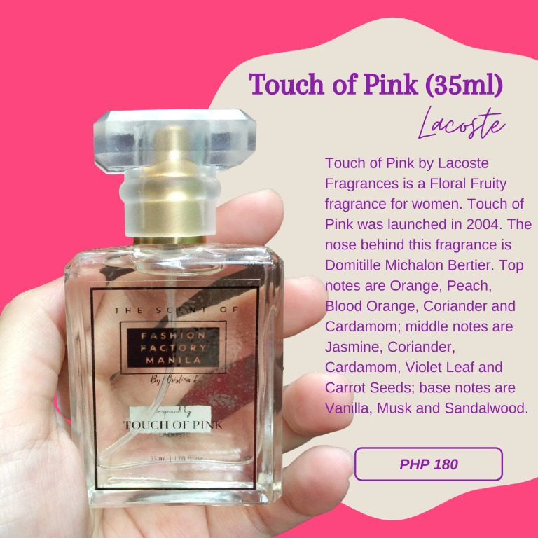 Lacoste touch of pink notes store