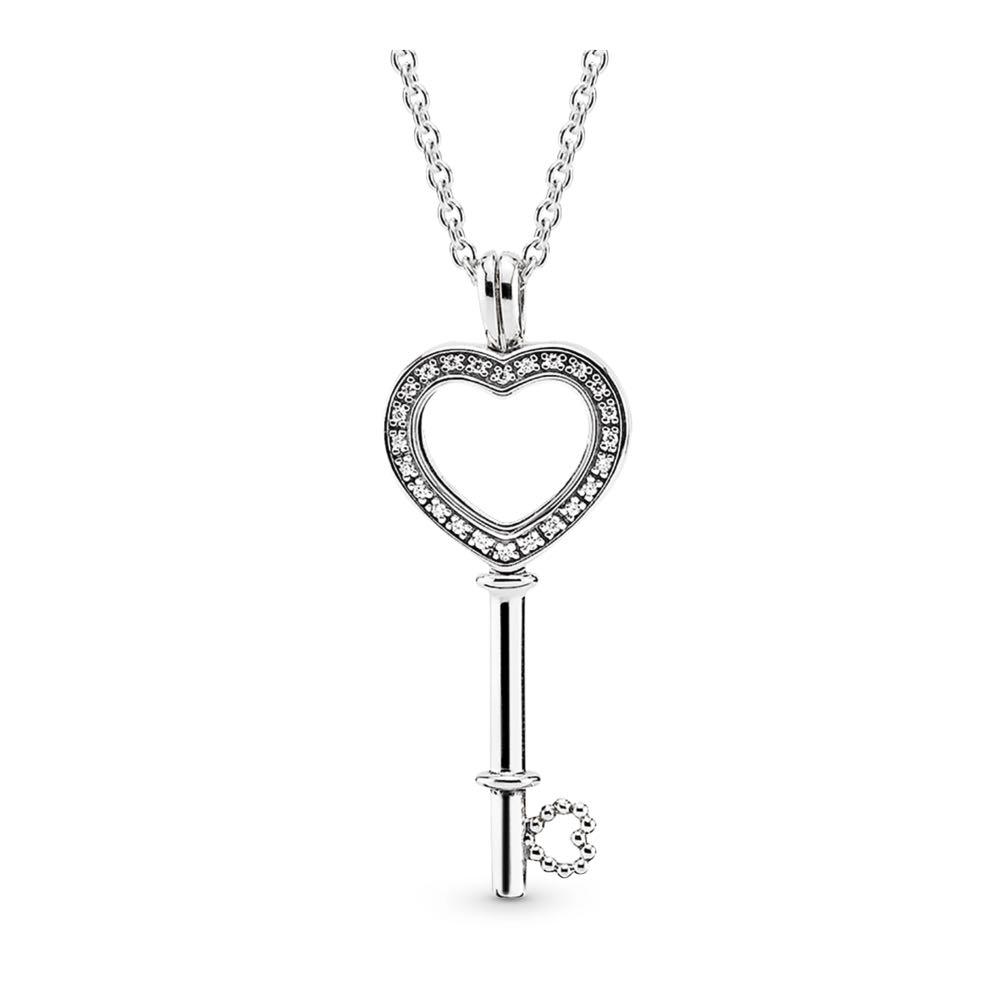 Pandora lockets top heart key necklace