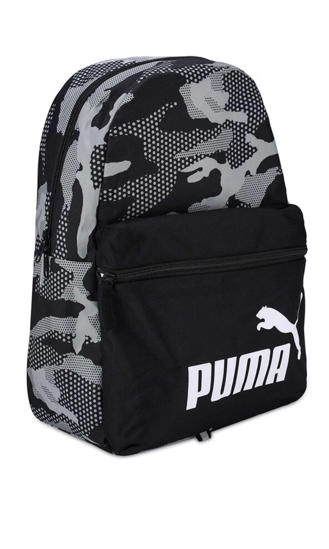 Puma black and white backpack sale