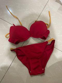 Red swim suit set