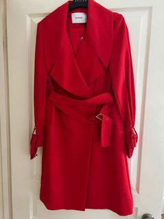 Red trench coat SHEIKE