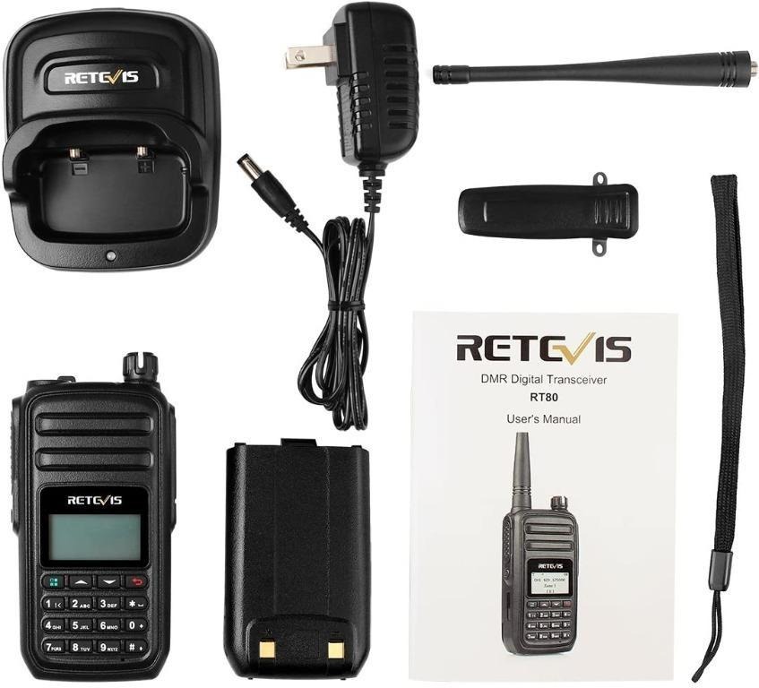 Retevis RT80 Digital Walkie Talkie Long Range, Digital and Analog Mini ...