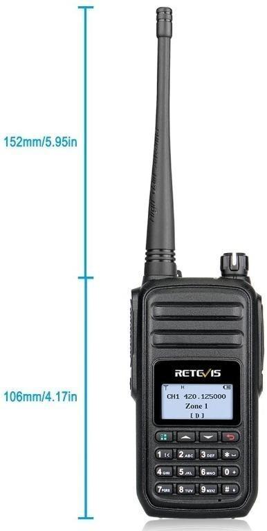 Retevis RT80 Digital Walkie Talkie Long Range, Digital and Analog Mini ...