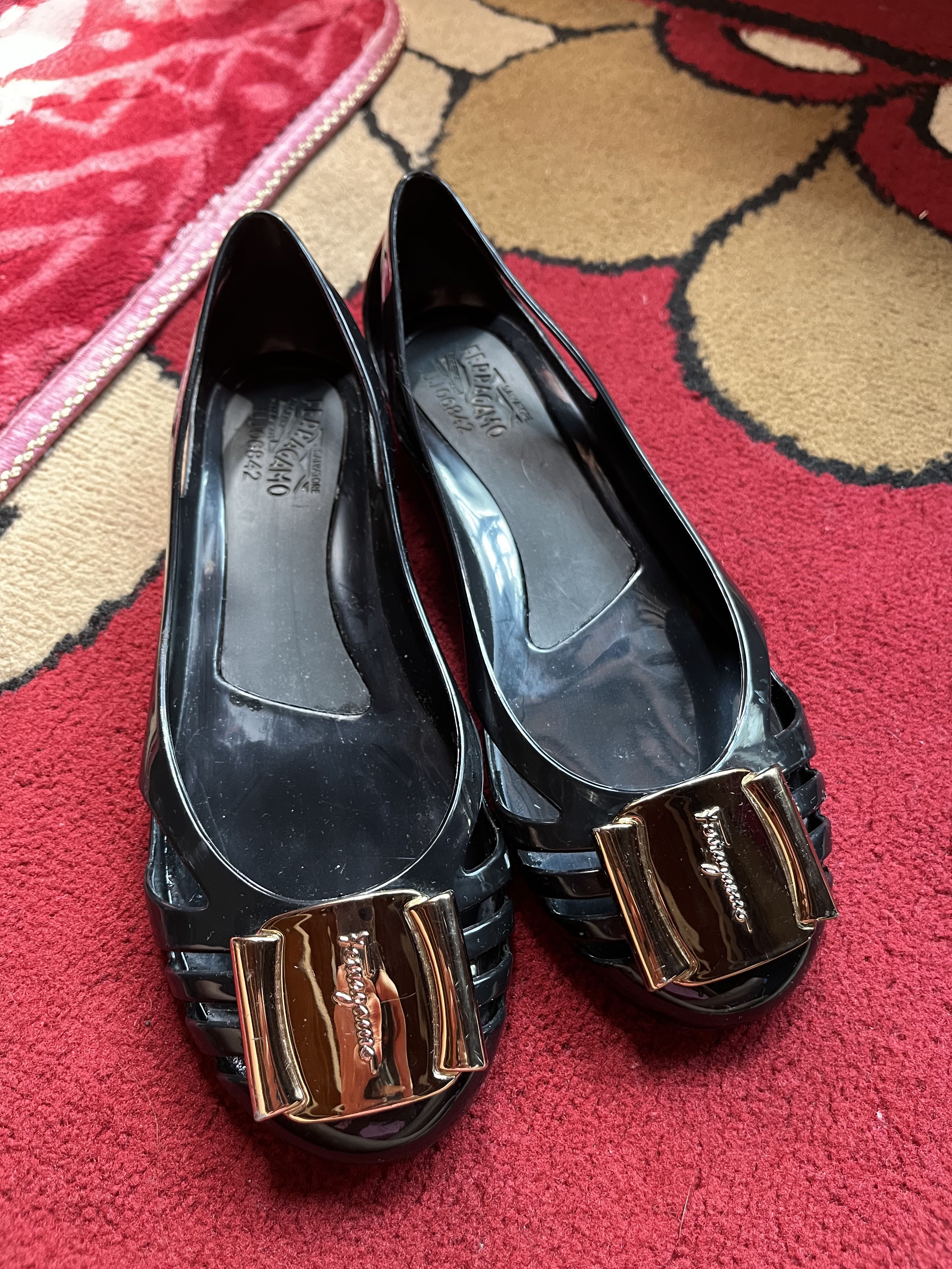 ferragamo jelly shoes