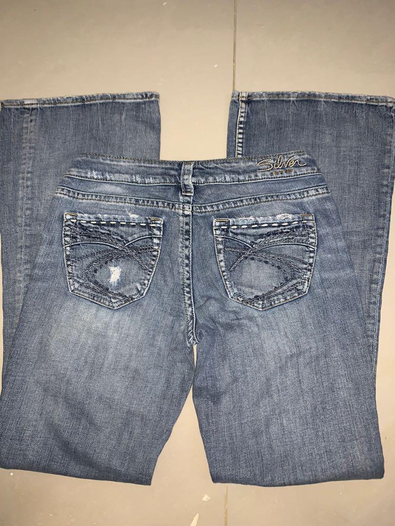 Size 28 silver sales jeans