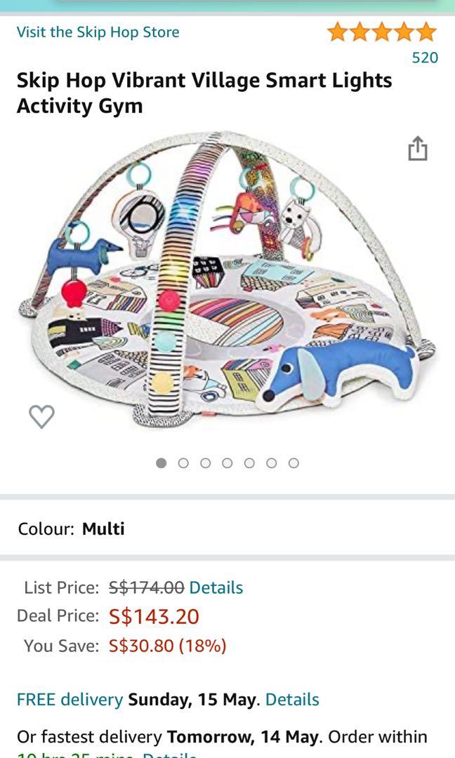 Skip hop vibrant village on sale smart lights activity gym