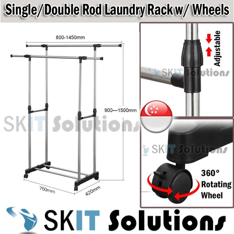 Telescopic laundry pole deals