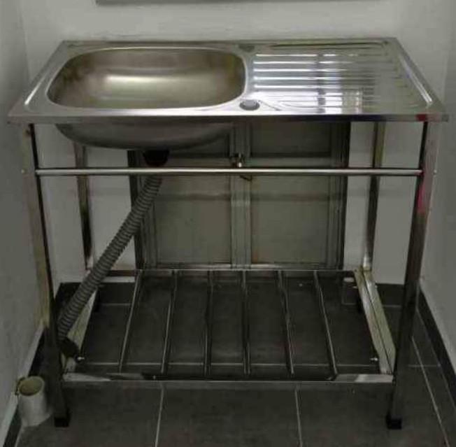 STAINLESS STEEL KITCHEN SINK WITH STAND / SINGLE BOWL SINK ...