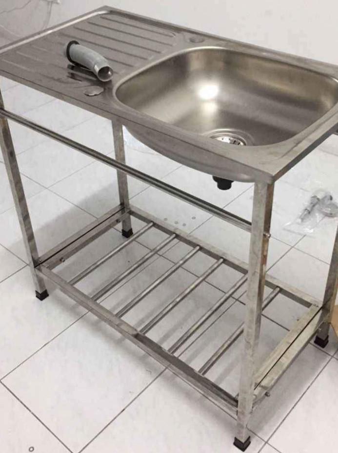 STAINLESS STEEL KITCHEN SINK WITH STAND / SINGLE BOWL SINK ...