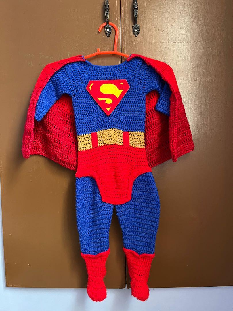 Superman Crocheted Costume (Category: Babies & Kids Fashion) located in Las Pinas. Submitted by clothesforyou2021 (Listing ID 1160364033, Image 1). Description: Preloved Crocheted Superman Costume ✨ PM me for more inquiries. Mode of payment Paymaya Gcash Bank transfer Thank you.