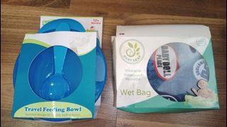 TAKE ALL Baby Travel Feeding Bowl and Wet Bag
