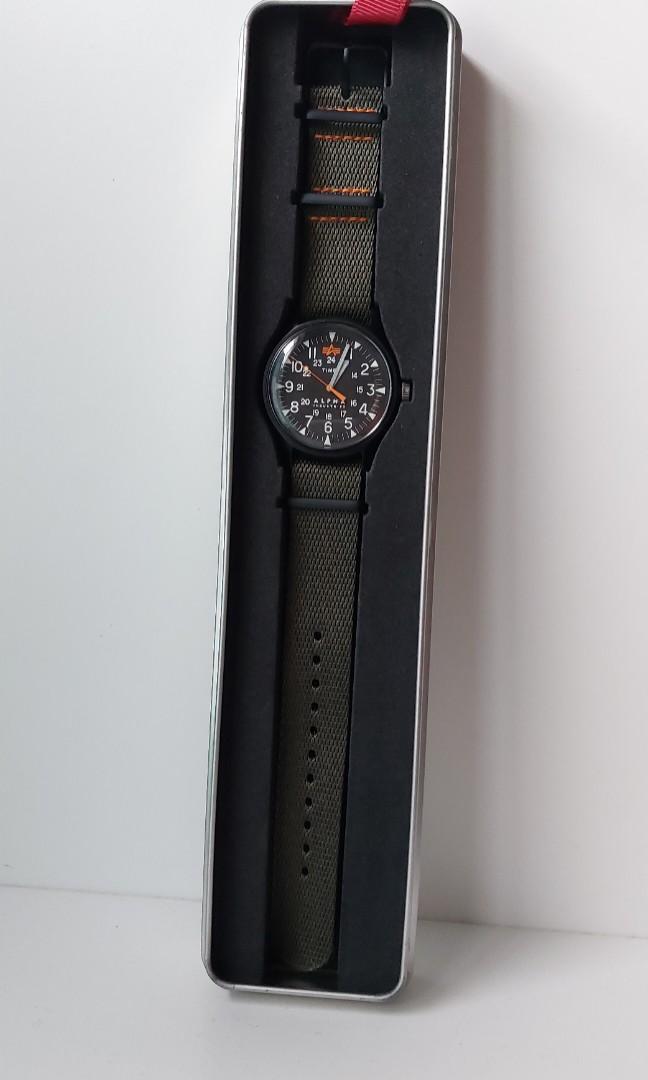Timex x Alpha Industries 40mm Fabric Strap Watch Men s Fashion