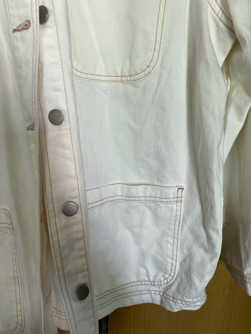 White denim hotsell jacket topshop