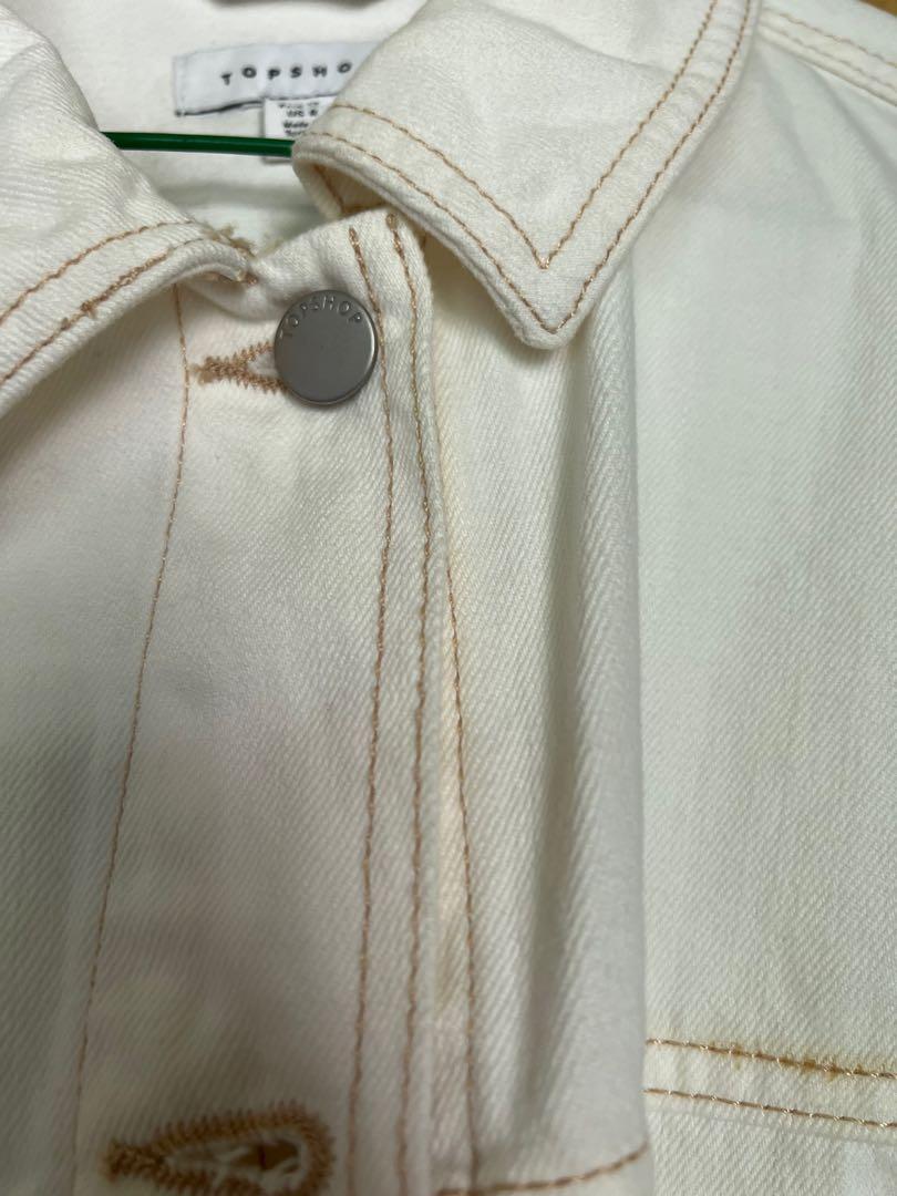White denim jacket topshop shop
