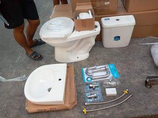 Uleya Single flush Toilet and Lavatory basin Set