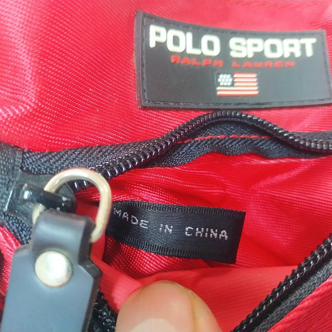 Vintage Ralph Lauren Polo Sport Waist Bag Red Rare 90s, Men's Fashion, Bags, Belt bags, Clutches