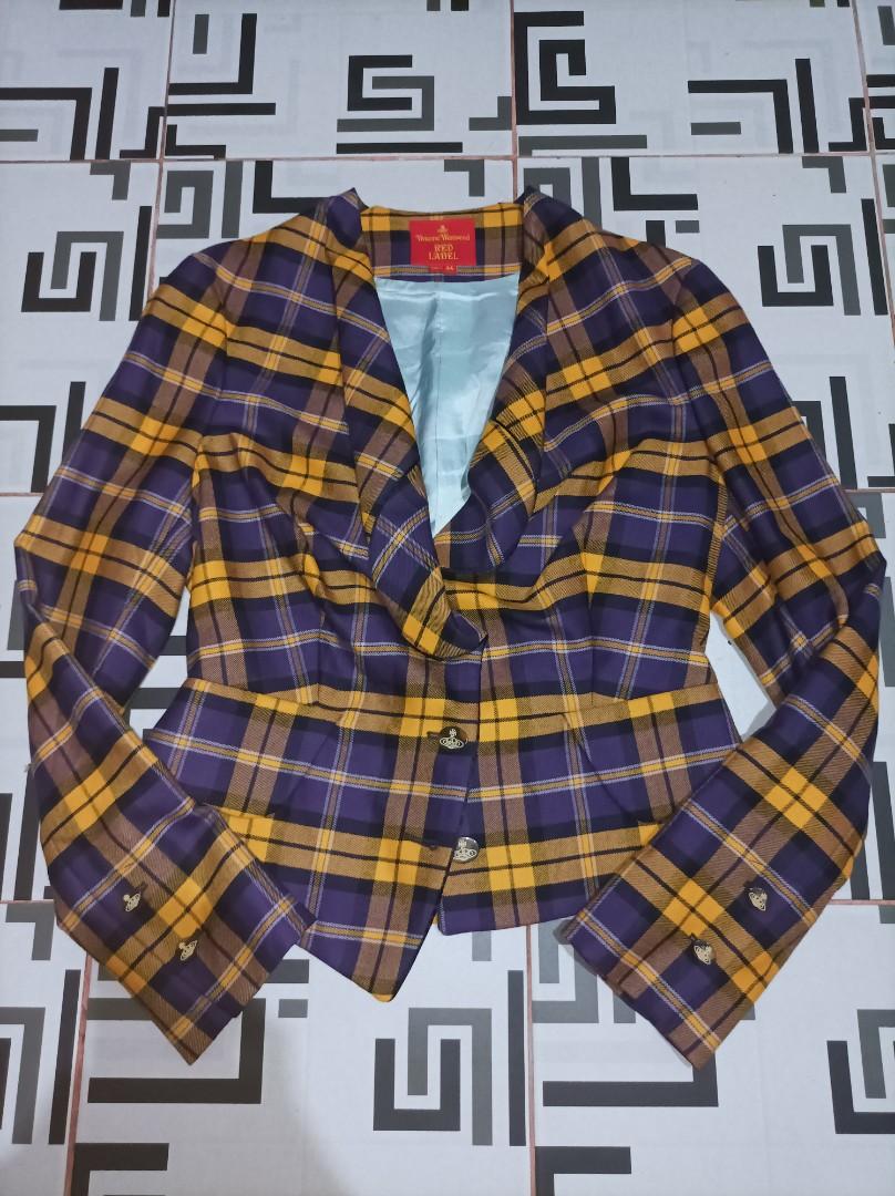 Plaid admiral jacket top