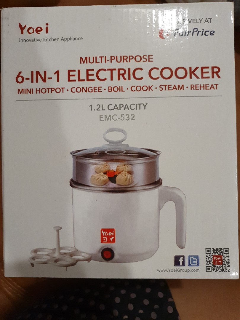 Yoei 6IN1 Electric Cooker, TV & Home Appliances, Kitchen Appliances
