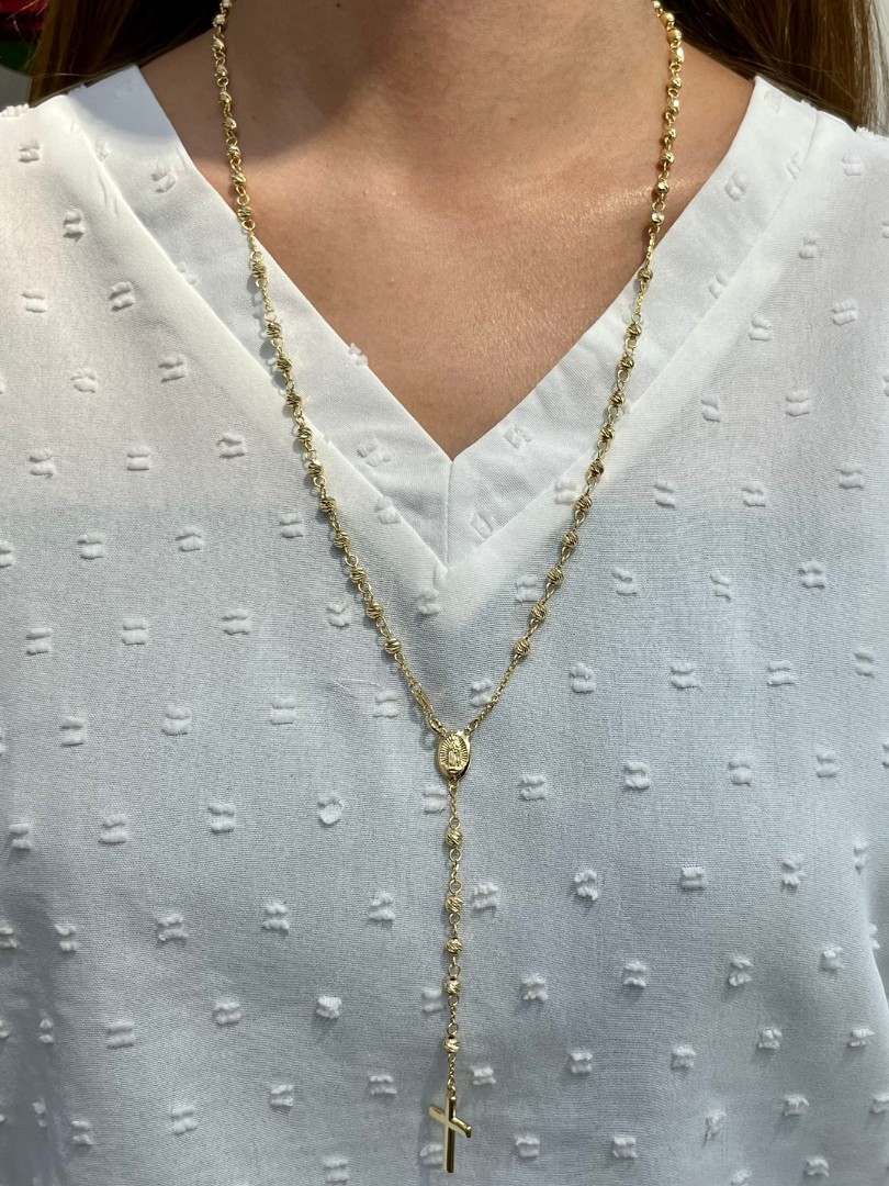 18k deals rosary necklace