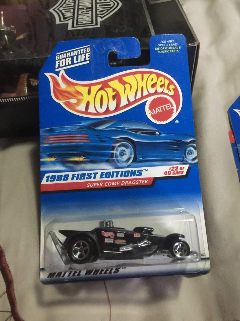 Details about   1998 Hot Wheels #655 First Editions 22/40 SUPER COMP DRAGSTER Black 5-Decals 5Sp 