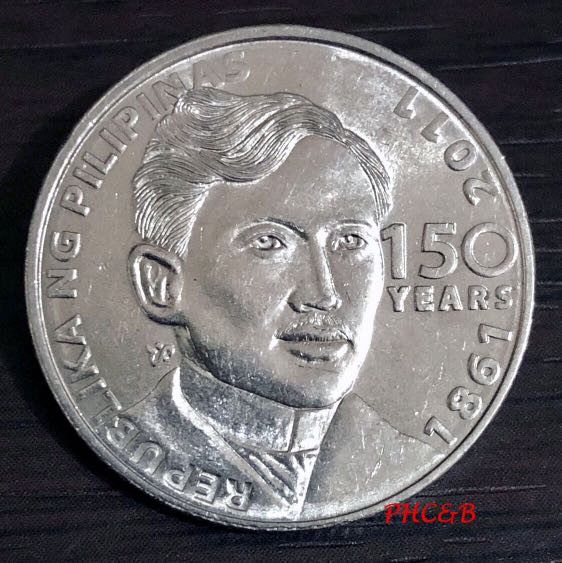1 Piso 150 Years Jose Rizal Commemorative Coin 2011, Hobbies & Toys ...