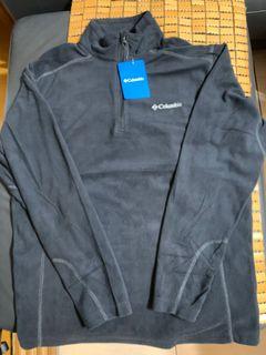 全新 Columbia 1/4 拉鍊 搖粒絨抓絨 黑色反車線衛衣