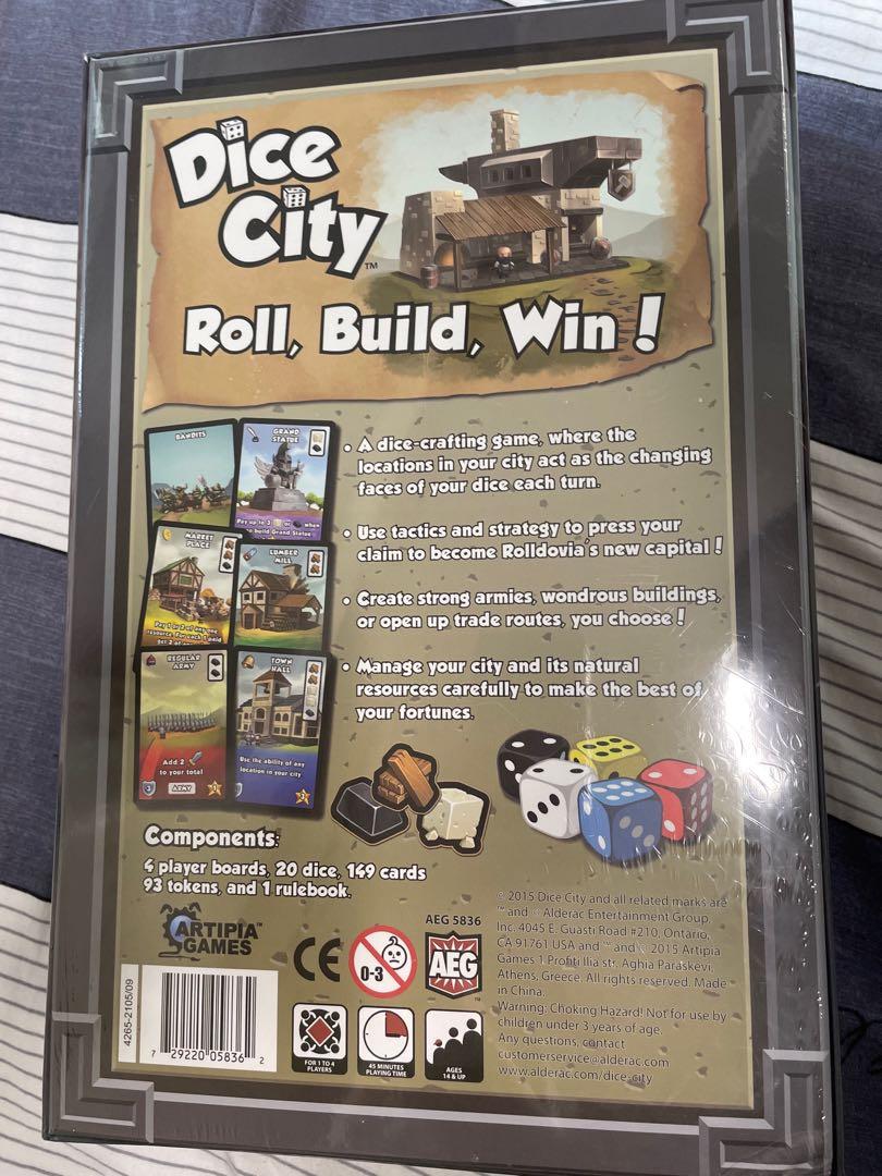 全新桌遊 Dice City Board Game, 興趣及遊戲, 玩具 & 遊戲類 on Carousell