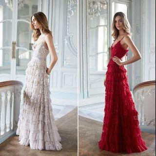 ❤️ Red Needle and Thread Bridal Marie Embellished Gown Layering Wedding Dress Rental (N & T) Pre wedding PW shooting 敬酒輕婚紗