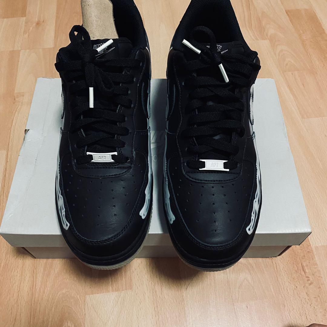Air force sales 1 black skeleton