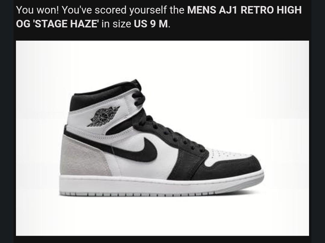 Air Jordan 1 'Stage Haze' US9, Men's 