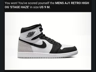 Air Jordan 1 'Stage Haze' US9, Men's 
