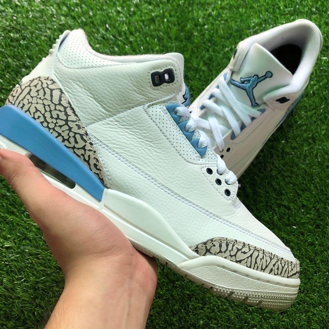 Air Jordan 3 Retro 'UNC', Men's Fashion 