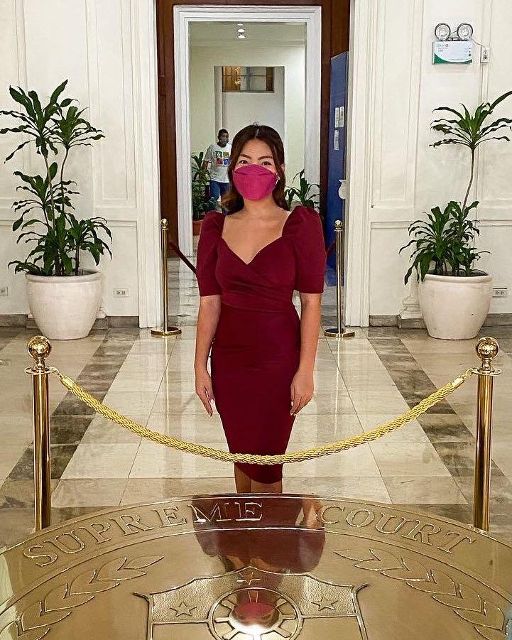 Maroon filipiniana top