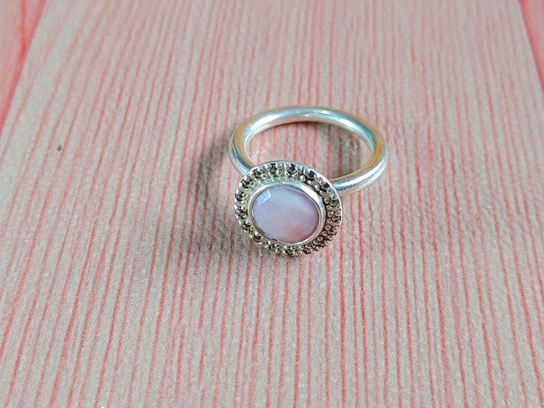 Pink opal shop ring pandora