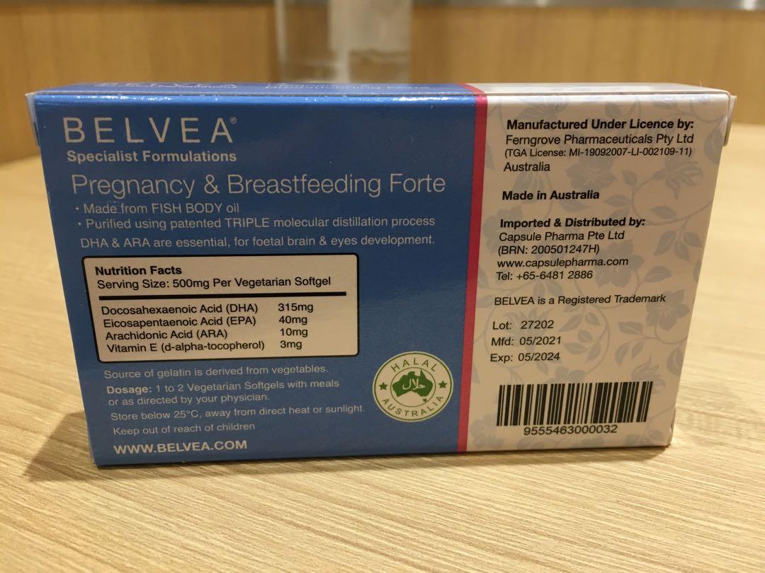 BELVEA Pregnancy and Breastfeeding Forte, Health & Nutrition, Health