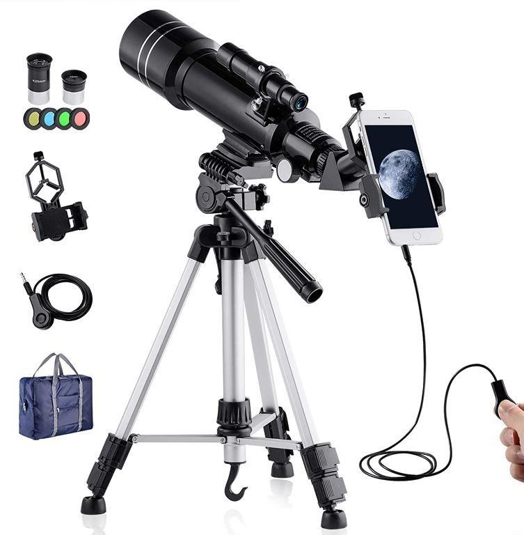 BNISE Telescopes for Kids Beginners Astronomy Refractor Telescope 70mm
