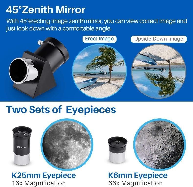 BNISE Telescopes for Kids Beginners Astronomy Refractor Telescope 70mm