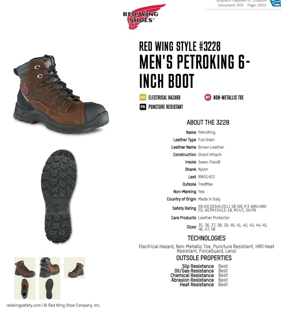 Redwing non metallic outlet toe