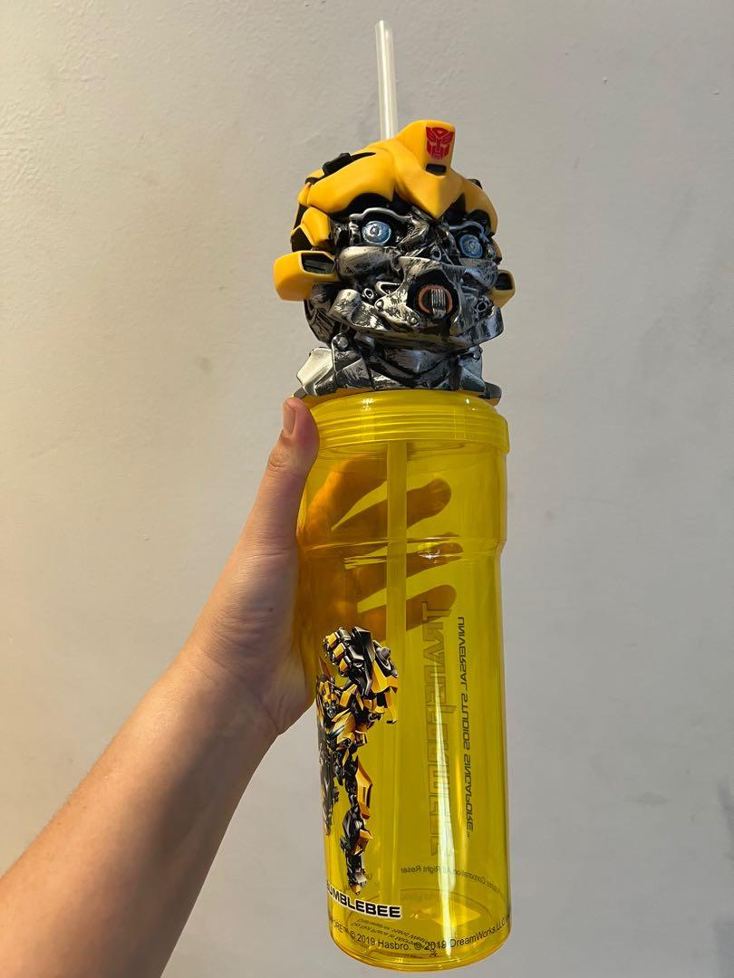 2012 Transformers Bumble Bee Hasbro water bottle with Lanyard