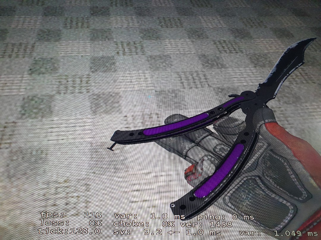 butterfly knife ultraviolet ft, Video Gaming, Gaming Accessories, In