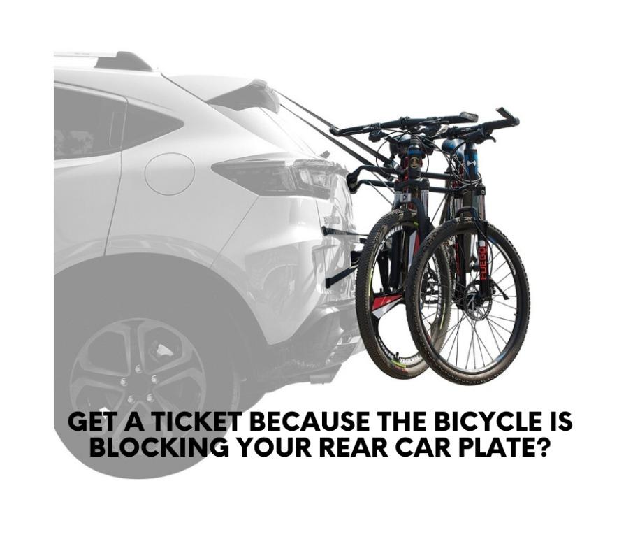 Car license number plate. LTA compliant Rear car plate for transporting bicycle on the road. 10 minute. Bicycle carriage rack