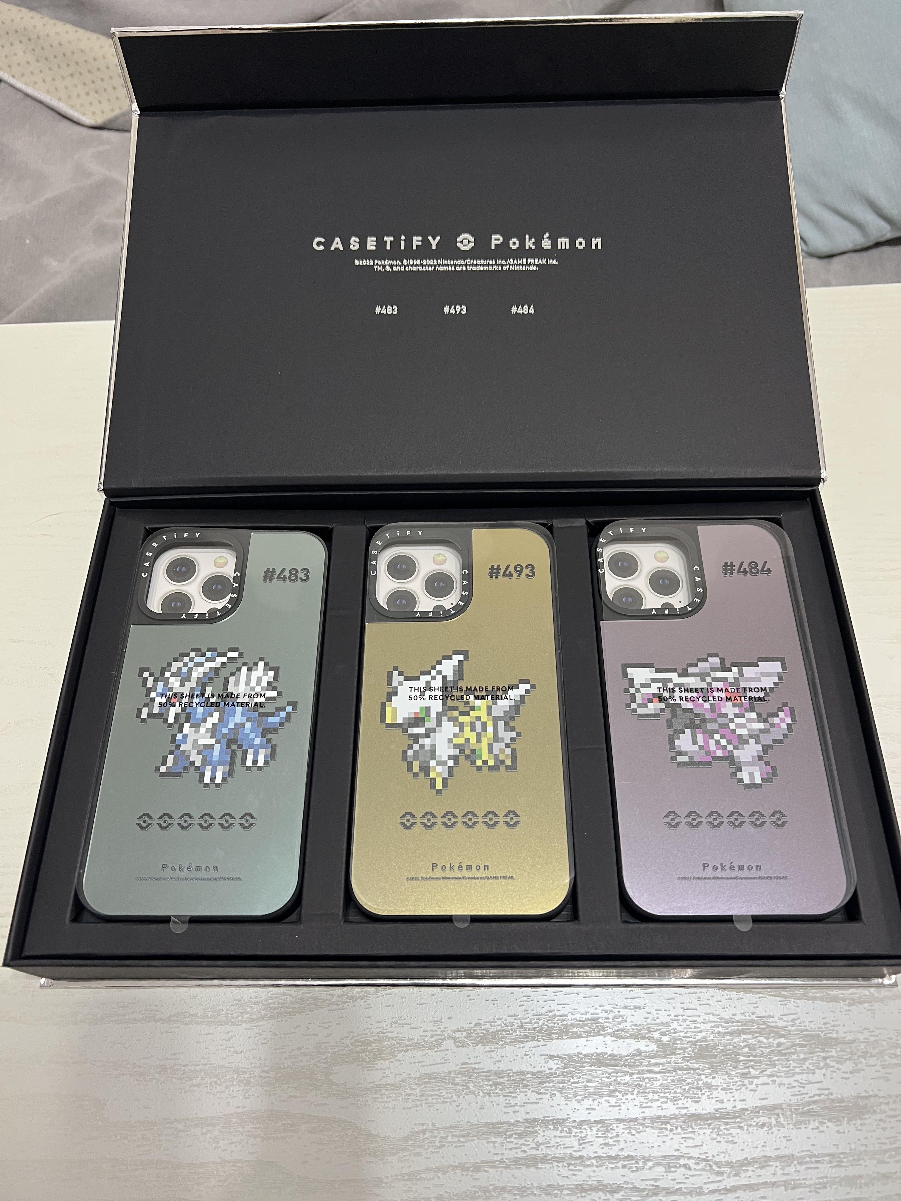 Casetify Pokémon Premium cases Box Silver IPhone 13 Pro Max, 手提電話,  電話＆平板電腦配件, 手機套及手機殻- Carousell