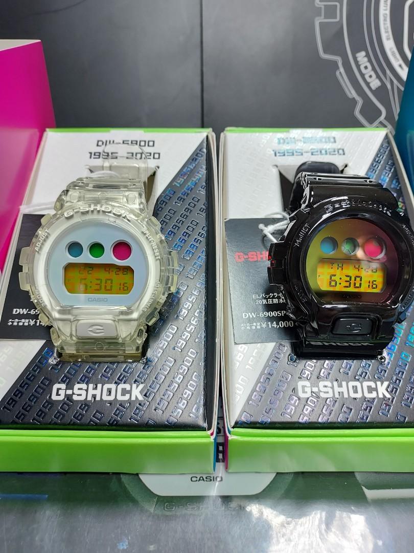 Casio G-Shock DW-6900 25週年特別版(日本版) $1400/set of 2pcs, 男裝