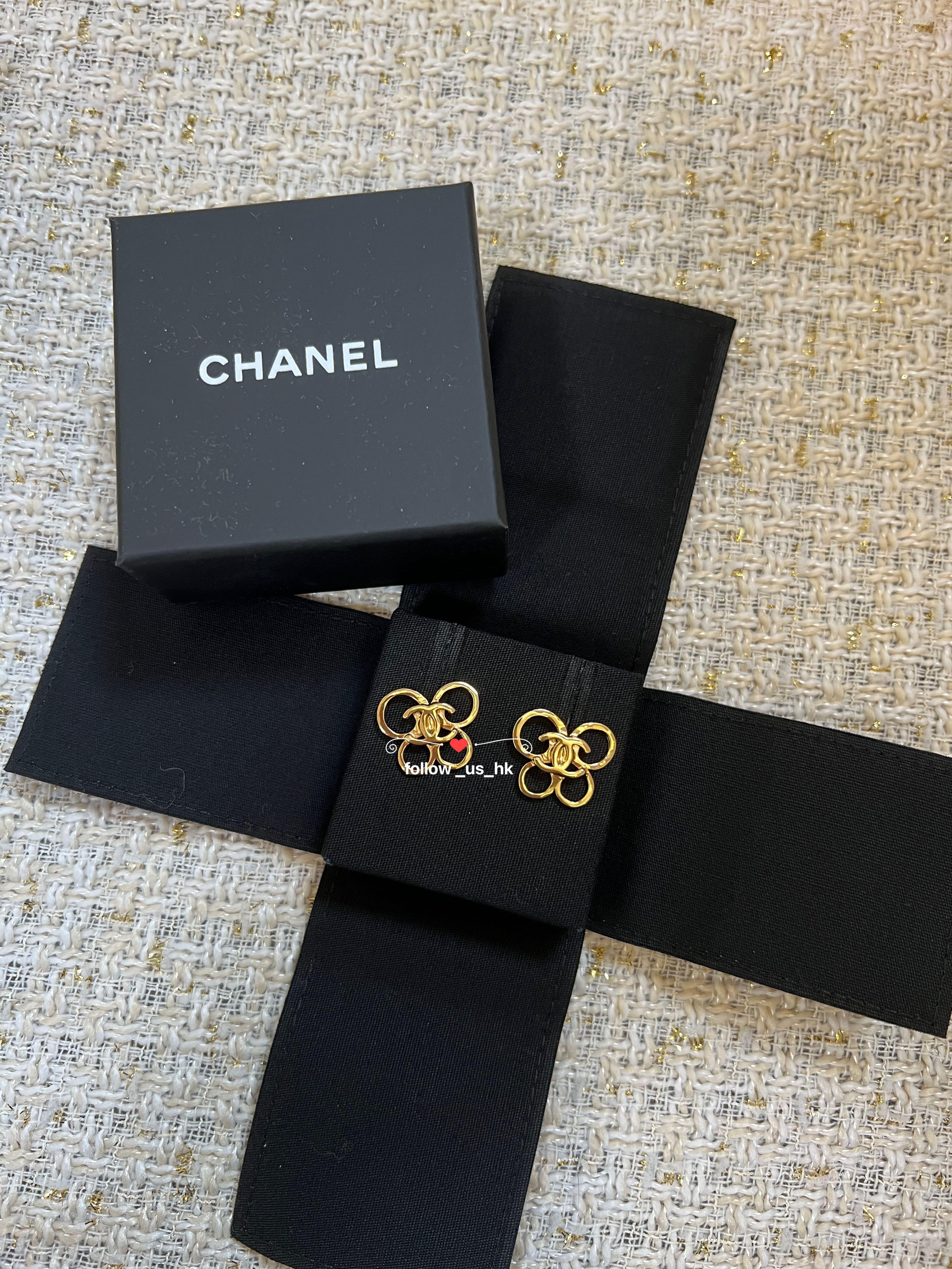 Chanel butterfly earrings on sale