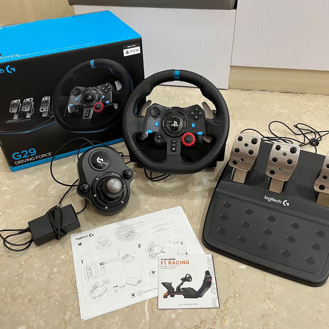 CHEAP Logitech G29 + H shifter + Paddle Shifter mod (removable) + S5