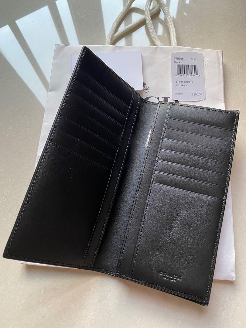 COACH BREAST POCKET WALLET SIGNATURE CROSSGRAIN LEATHER AUTHENTHIC BRAND NEW F75365 Men s Fashion Watches Accessories Wallets Card Holders on Carousell