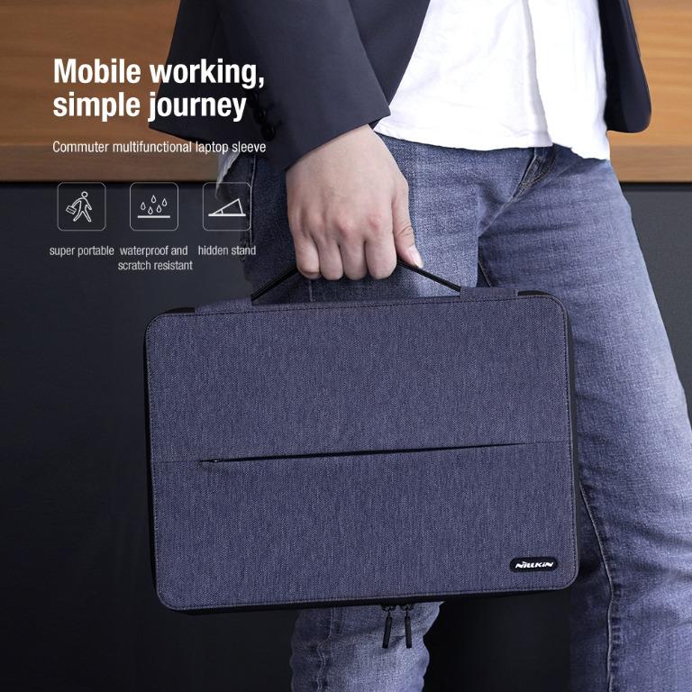 Commuter Multifunctional Laptop Sleeve Business Executive Work Bag Mobile Portable With Kickstand Ergonomic 10kg Load All round protection Waterproof