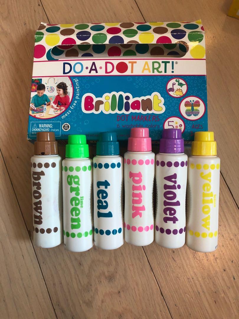 Do a Dot Art Dot markers washable colour (Rainbow & Brilliant), 興趣及遊戲,  手作＆自家設計, 文具- Carousell