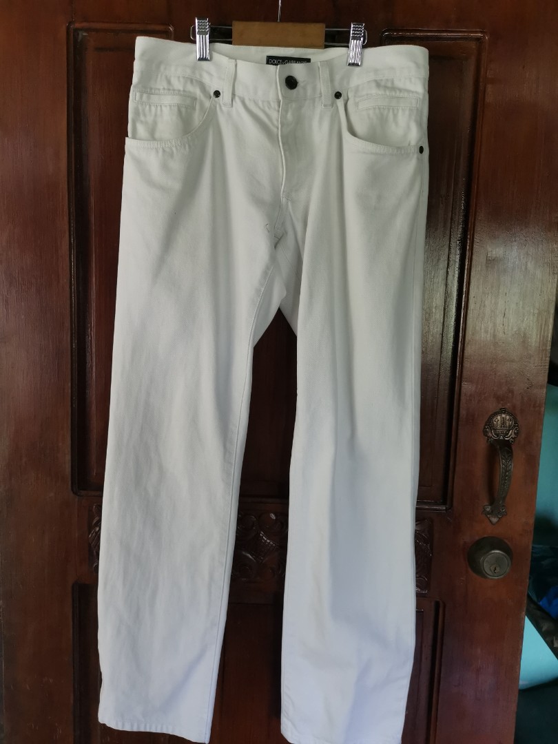Dolce Gabbana White pants, Men's 